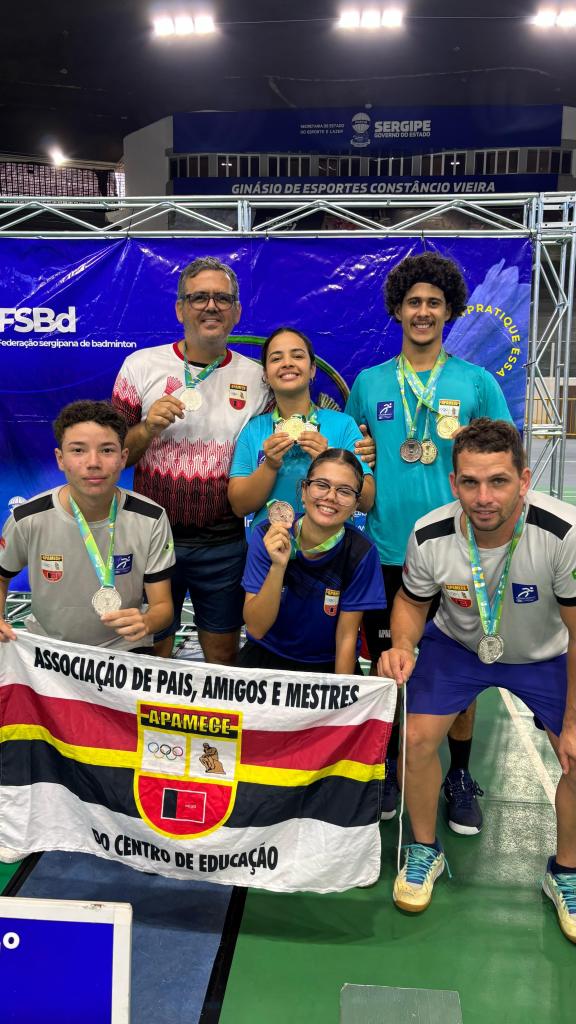 APAMECE brilha em Aracaju-SE e conquista 11 medalhas no NO/NE de Badminton